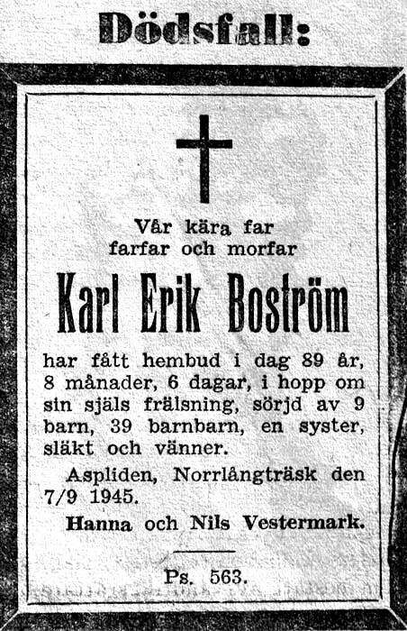 Karl Erik Boström
